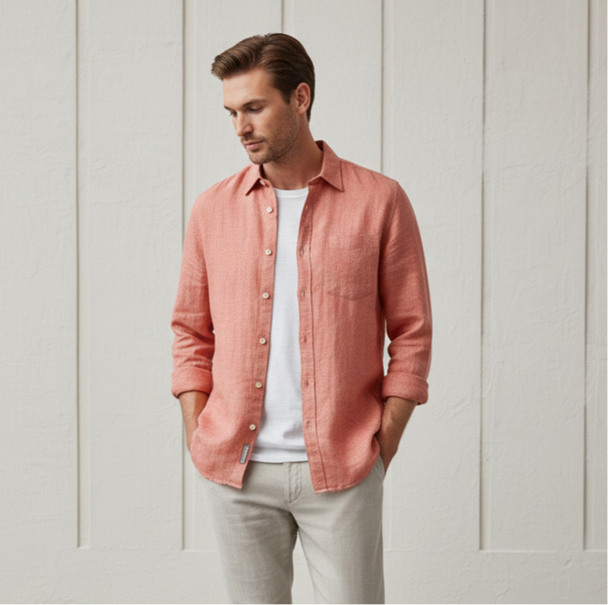 Desert Pink - Premium Cotton Shirt