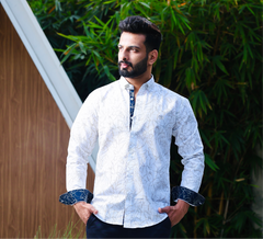 Signature White Heritage Shirt –  Accents in Luxe Cotton Linen