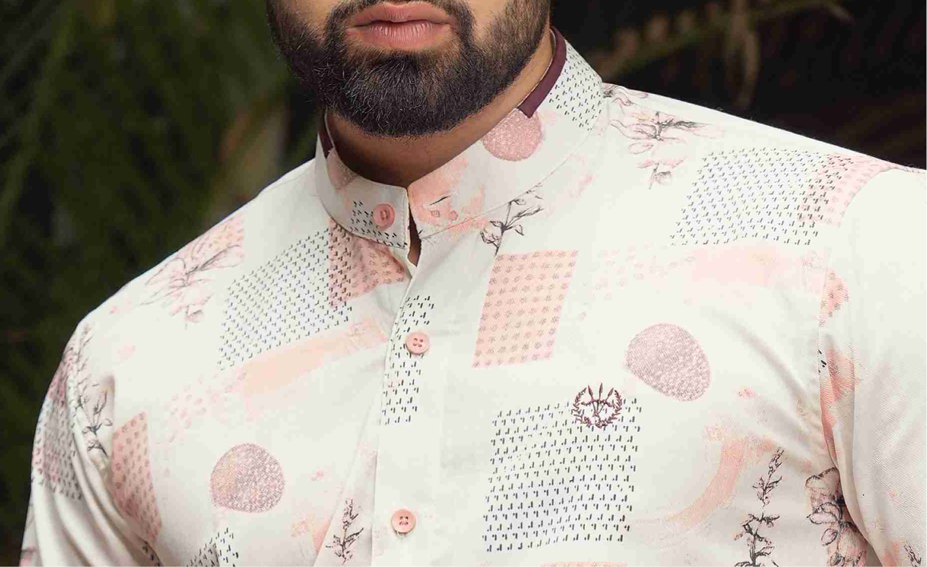 UrbanPrint Mandarin Shirt – Stretch White Edition