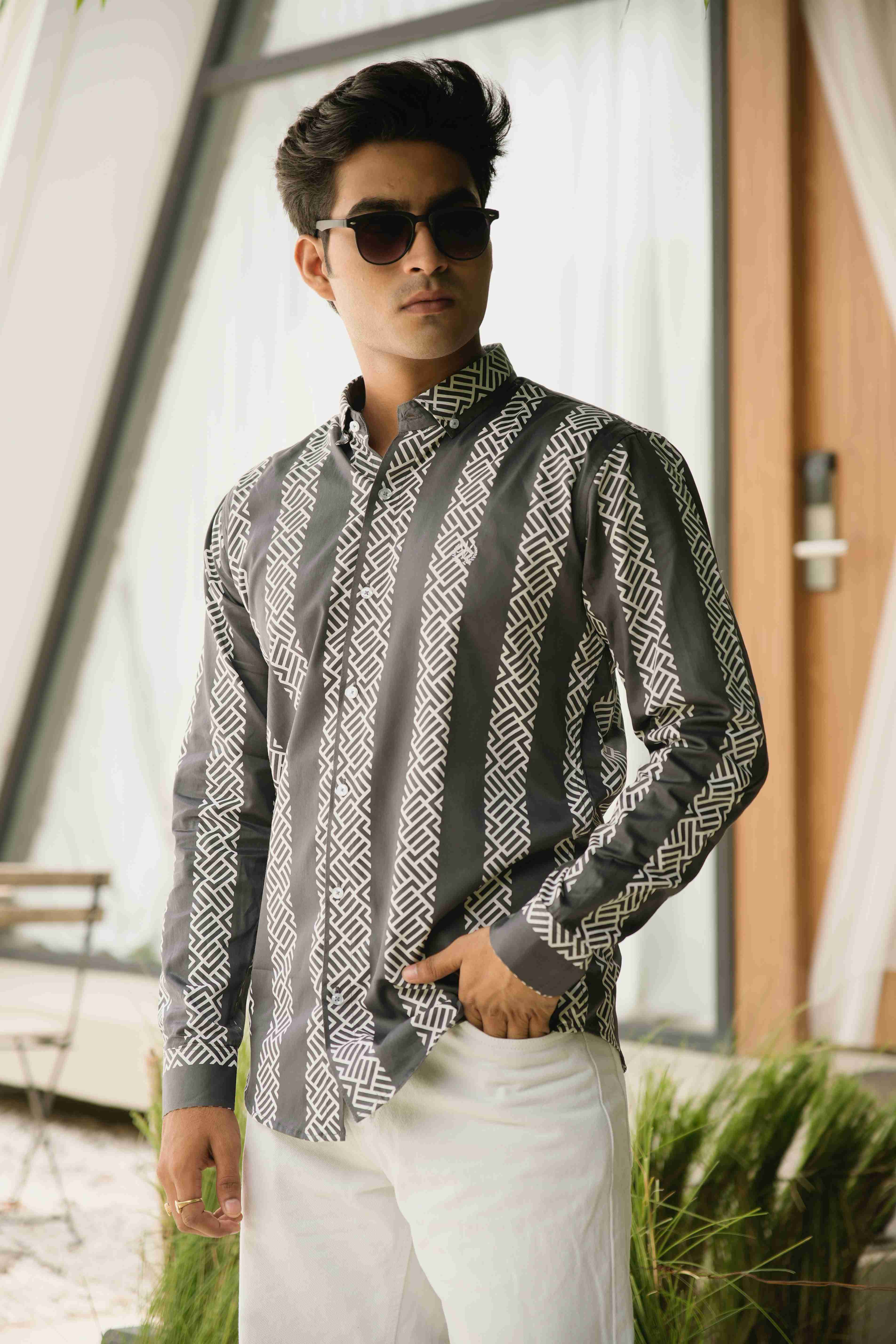 Premium Italian Satin - French Navi Blue Shirt