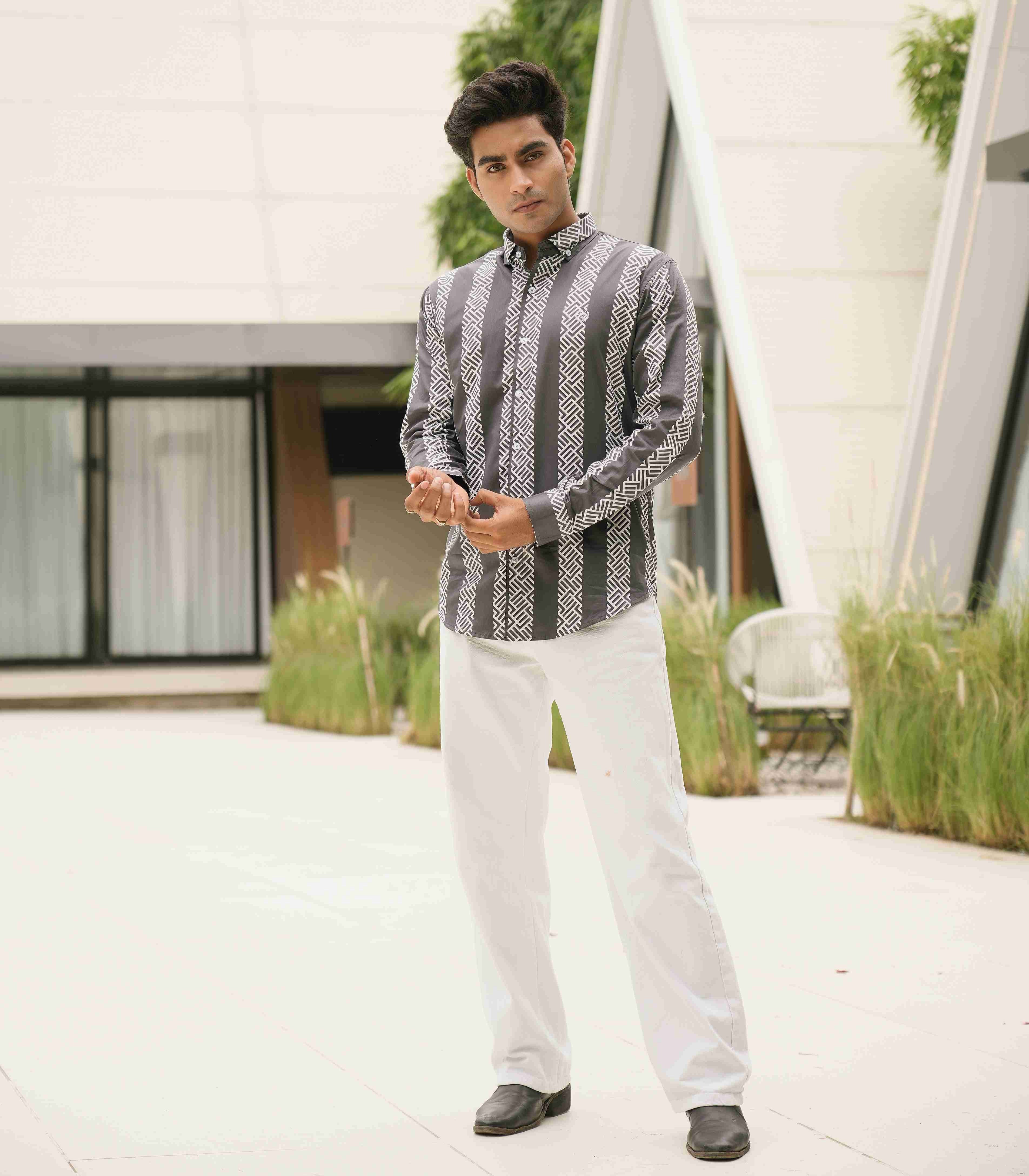 Premium Italian Satin - French Navi Blue Shirt