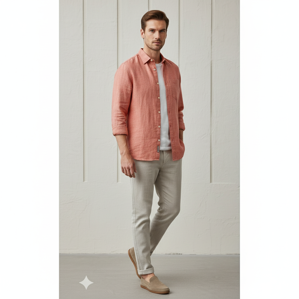 Desert Pink - Premium Cotton Shirt