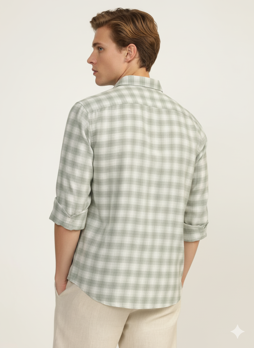 Cotton - Grey white Shirt