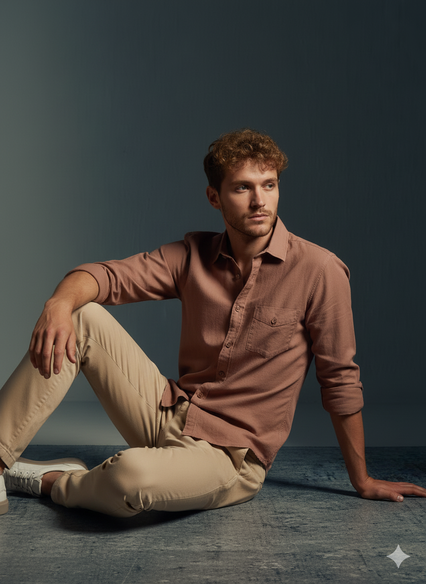 Desert Brown - Premium Cotton Shirt
