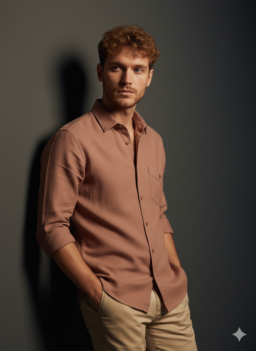 Desert Brown - Premium Cotton Shirt