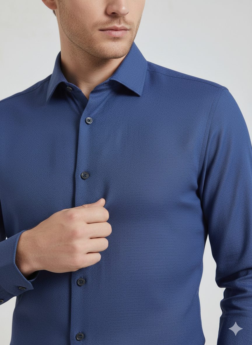 Giza Cotton - Royal Blue Shirt