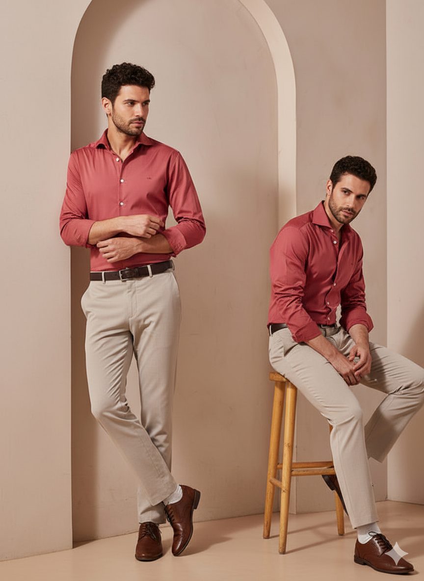 Linen Coffee Brown - Premium Shirt
