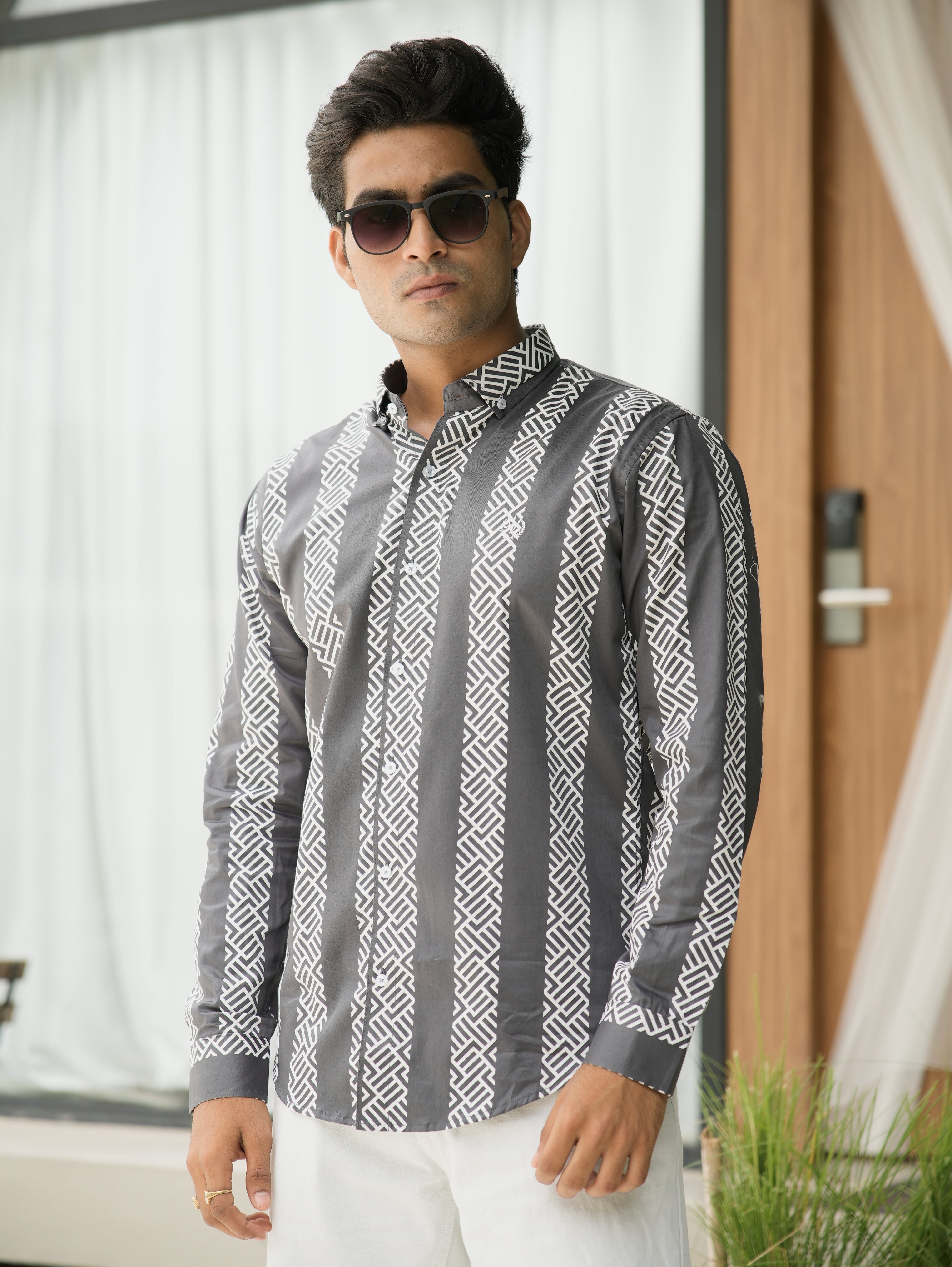 Premium Italian Satin - French Navi Blue Shirt
