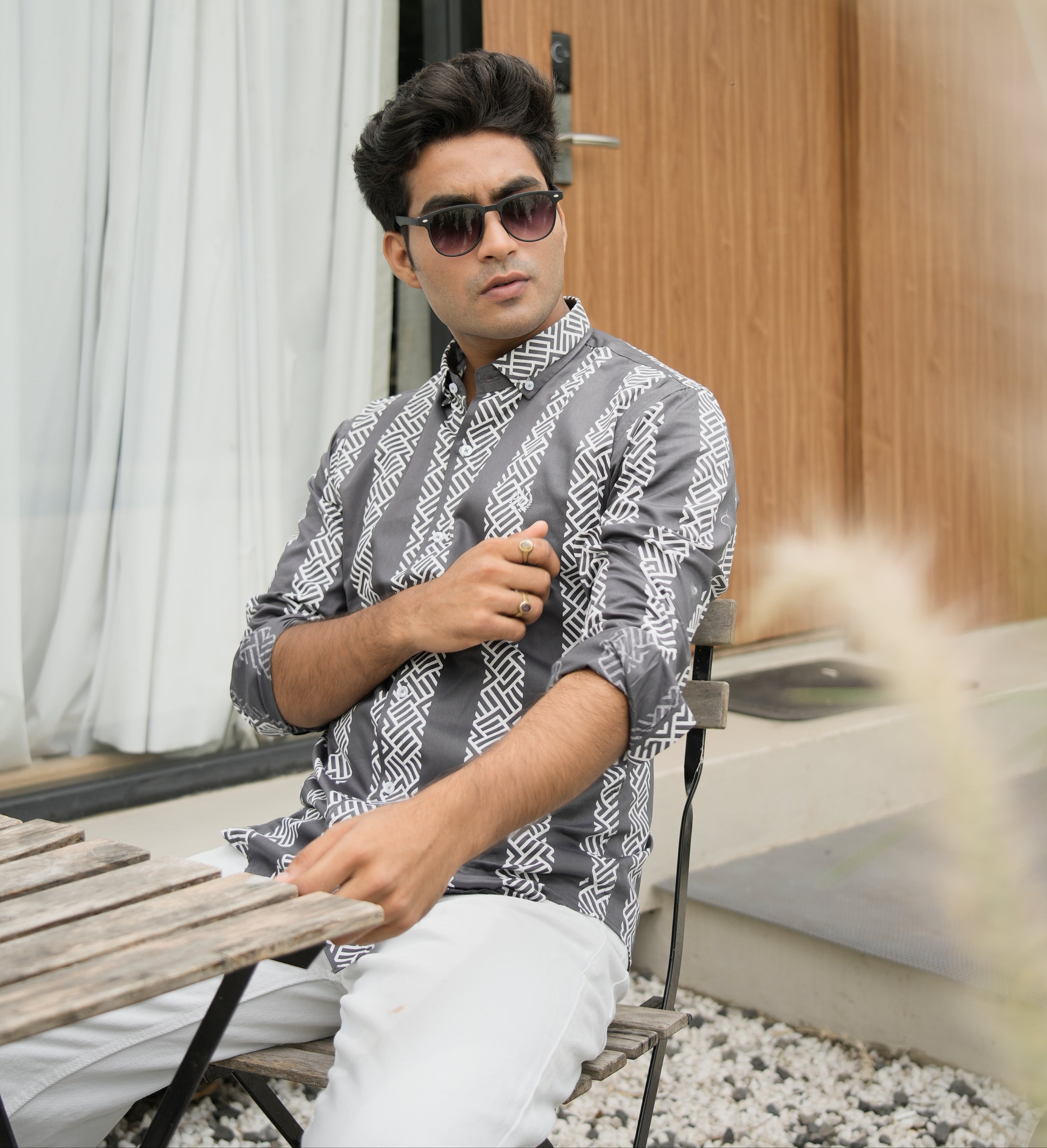 Premium Italian Satin - French Navi Blue Shirt